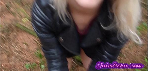  Young blonde fucked in the forest by vacation acquaintance